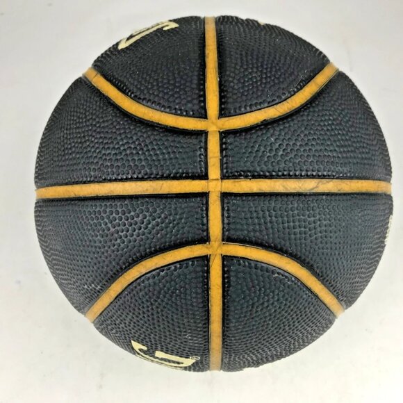 Spalding Force NBA Basketball Indoor Outdoor Rubber‎ Black Yellow Size 5 27.5" - Picture 5 of 6